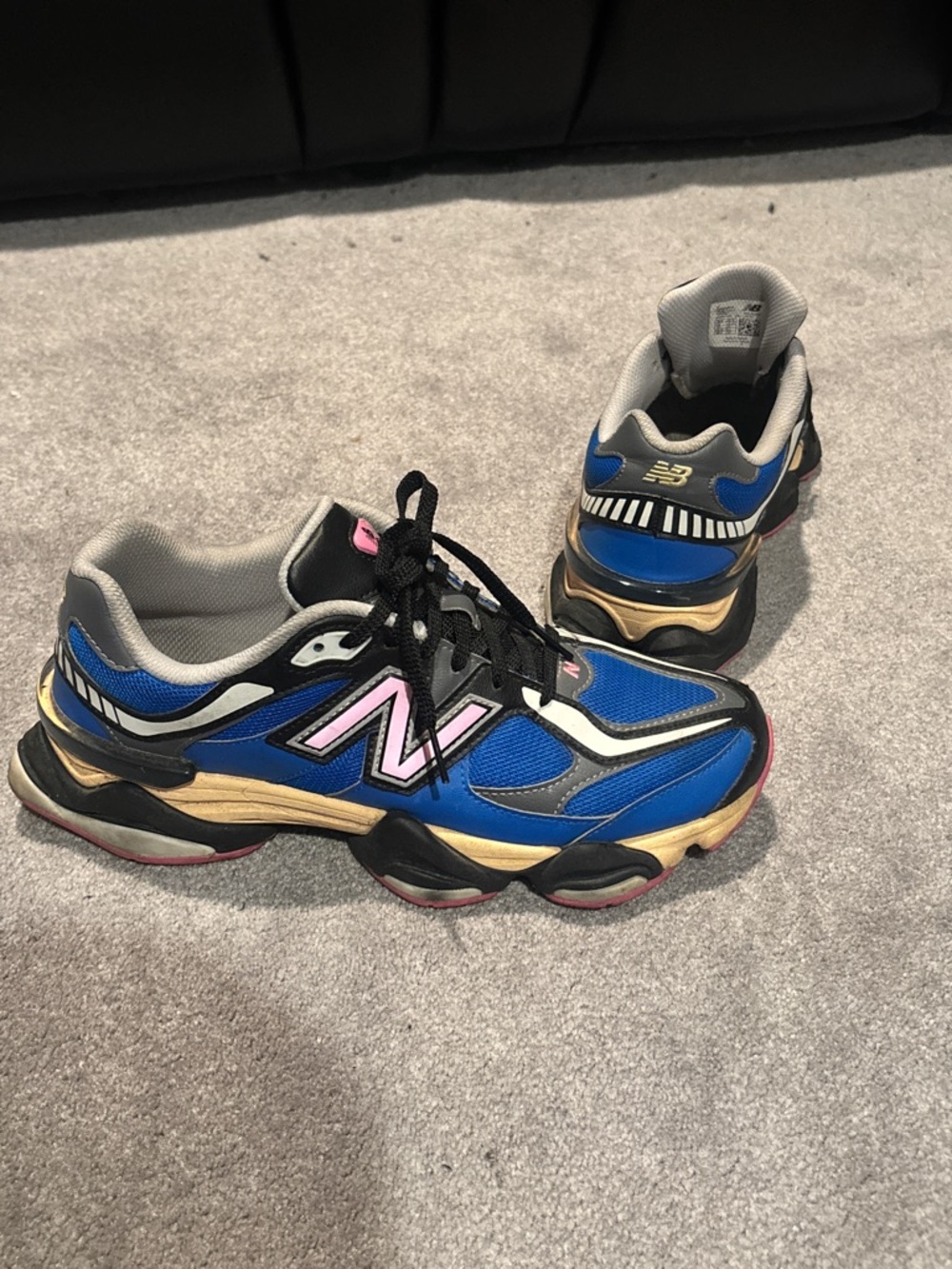 Size 10.5 New Balance 9060 Big Kid 'Blue Oasis Real Pink'
